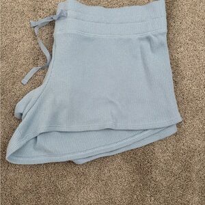 Abercrombie & Fitch Light Blue Waffle Knit Shorts